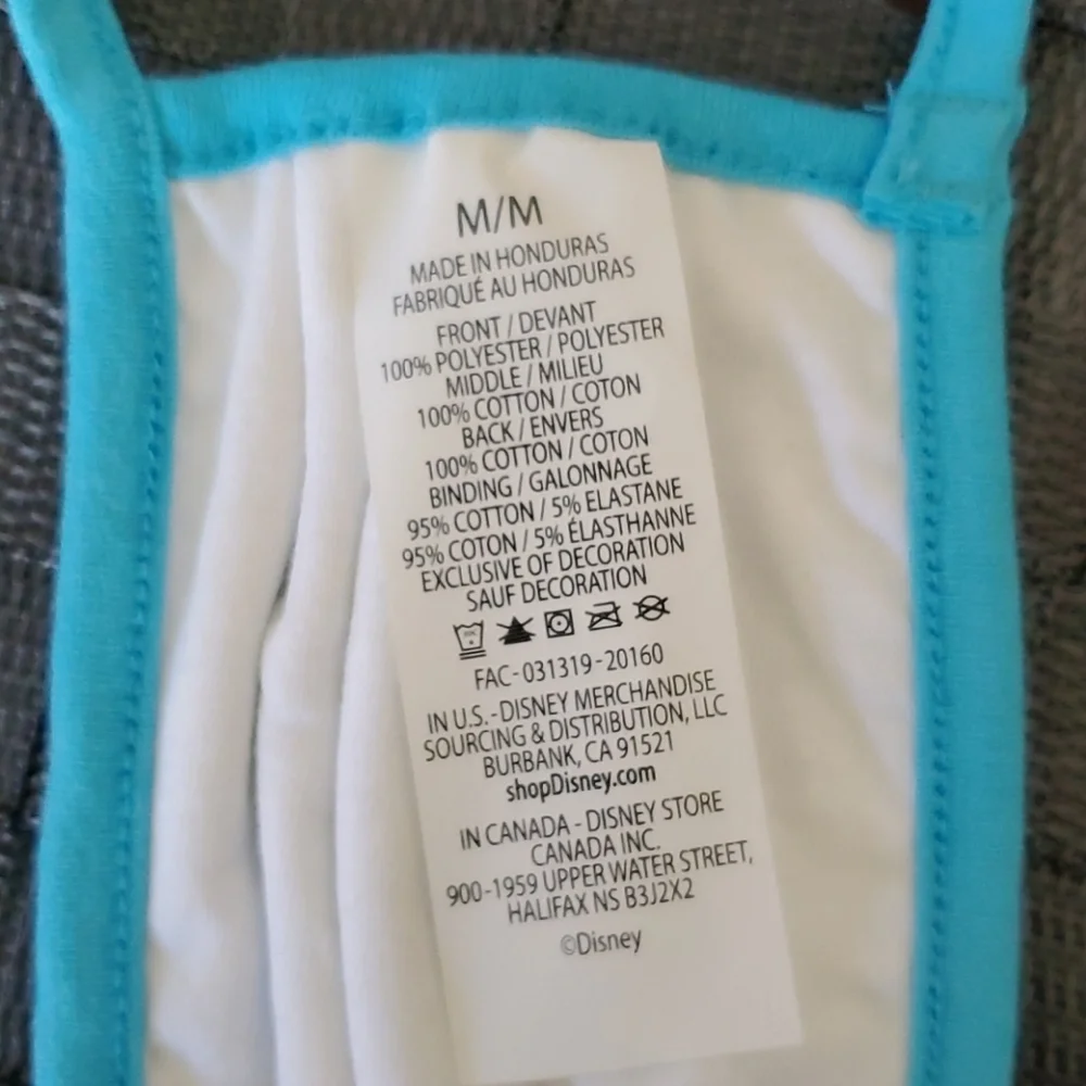 Disney Ariel Child Med 5-8 yrs old Cloth Face Mask